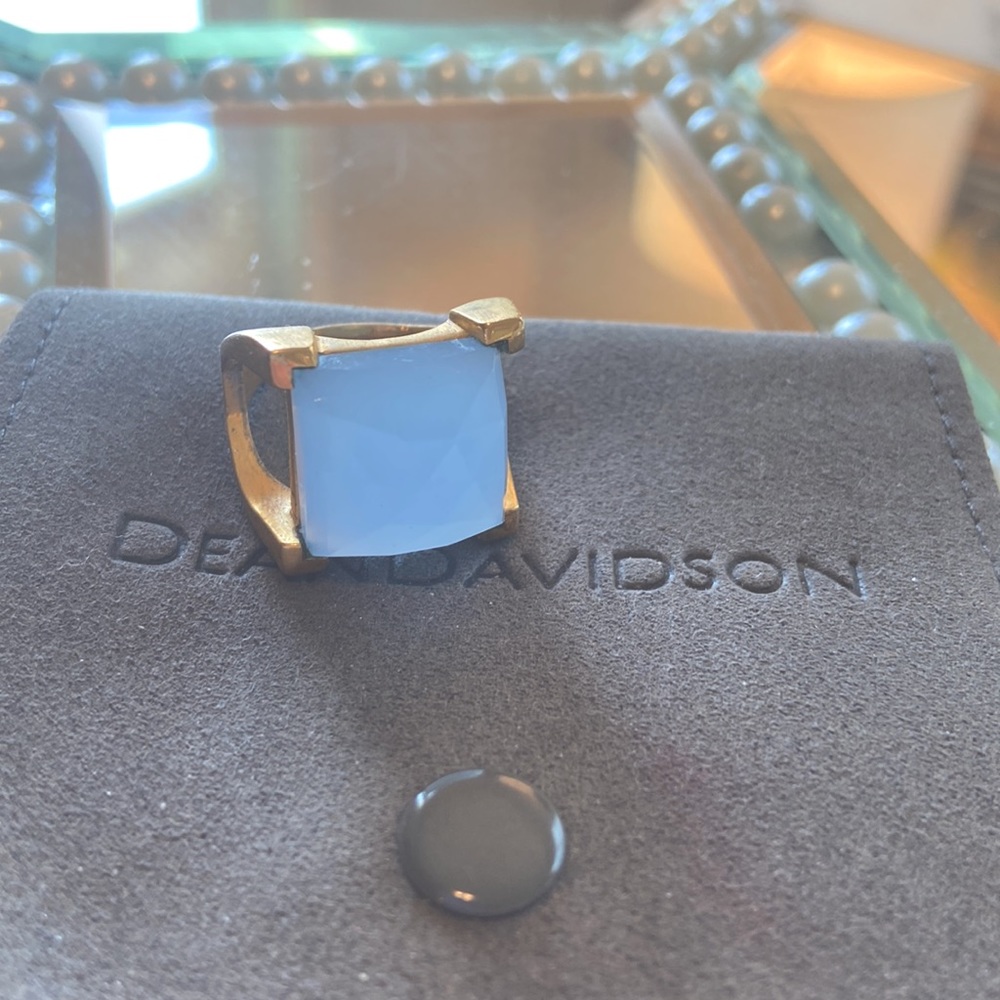 Dean Davidson - 22k goldfilled blue chalcedony gemstone. $48reduced ends Aug 10